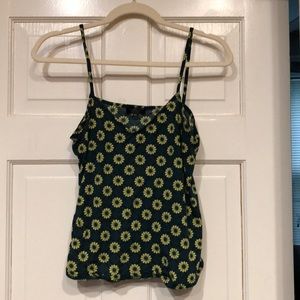 Topshop green and yellow floral cami